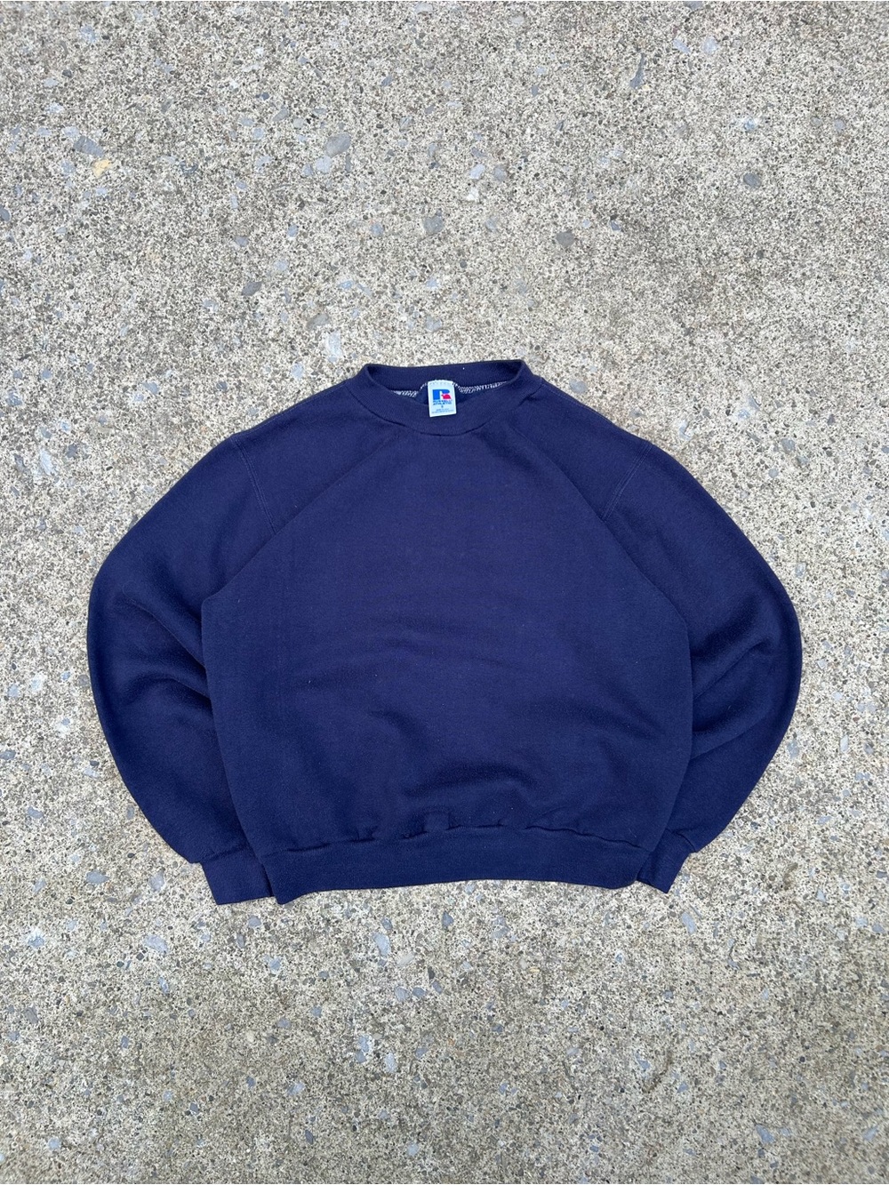 Vintage Russell Athletic Navy Crewneck Sweatshirt - Womens Classic Pullover